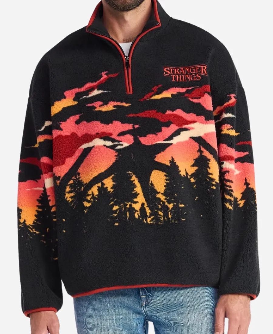 Stranger Things Half Zip Jacket Stranger Things Half Zip Jacket