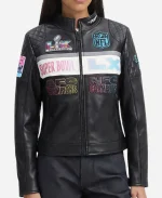 Super Bowl LX Moto Leather Jacket