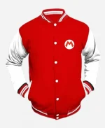 Super Mario Bros. Red Varsity Bomber Jacket