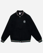 Supreme LACOSTE Black Wool Varsity Jacket