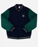 Supreme x Lacoste Wool Varsity Jacket - Black And Green