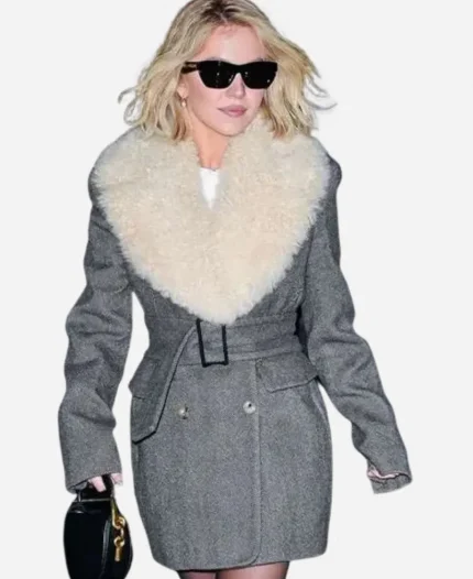 Sydney Sweeney NYC 2025 Fur Coat