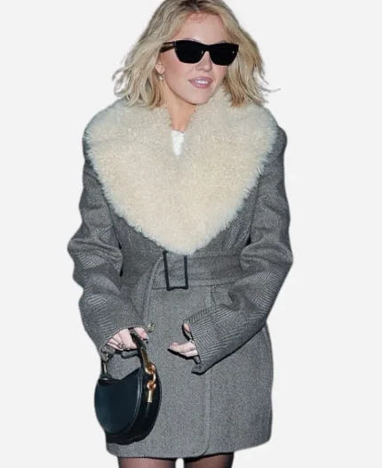 Sydney Sweeney NYC Fur Coat