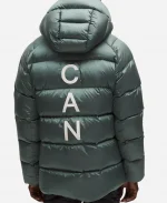 Team Canada Winter Olympics 2026 Green Hooded Puffer Jacket