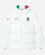 Team Italy 2026 EA7 Emporio Armani Ski Jacket - White