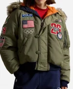 Team USA 2026 Green Down Puffer Jacket