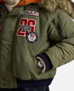 Team USA Green Down Jacket
