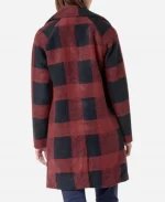 Teryl Rothery Wool Plaid Long Coat
