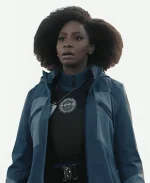 Teyonah Parris WandaVision Monica Rambeau Blue Hooded Jacket