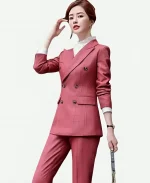 Thanksgiving Pink Check Suit