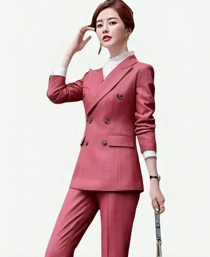 Thanksgiving Pink Check Suit