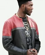 The Chi Reg Taylor Red And Black Leather Jacket