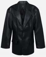 The Kardashians S07 Kris Jenner Black Leather Blazer