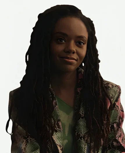 The Other Black Girl Ashleigh Murray Snake Print Jacket