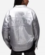 The Racer Chrome Silver Faux Leather Jacket