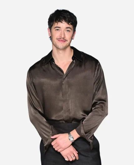 The Tonight Show Tom Blyth Brown Shirt