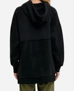 The Warmy Oversized Fleece Hoodie Tunic - Black