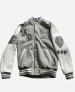 The Weeknd x Daniel Arsham House Of Balloons Premium Award White And Grey Jacket