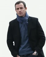 Tom The Girl on the Train Justin Theroux Trench Wool Coat - Black
