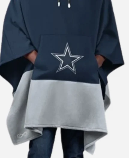 Tony Gonzalez NFL Dallas Color Blocked Hooded Poncho