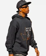 Travis Scott Cactus Jack CJ x M&N x University Of Texas Black Hoodie