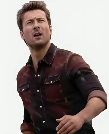 Tyler Owens Twisters 2024 Brown Denim Shirt