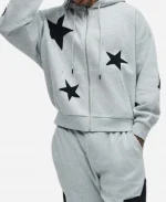 Tyson Stars Oversized Hoodie - Heather Grey