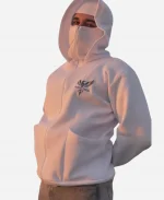 Unisex Arm Crystal Balaclava Zip Up Hoodie - For Sale