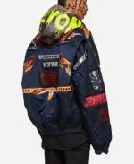 Unisex Vetements X Alpha Industries Racing Black Hooded Jacket