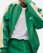 Unisex Free The Youth Fty Tear Chain Green Track Jacket