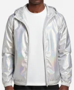 Unisex Holographic Windbreaker White Jacket