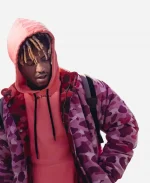 Unisex Juice Wrld Pink Camo Parachute Puffer Jacket