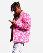 Unisex Juice Wrld Pink Camo Puffer Jacket