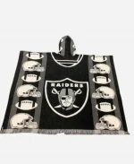 Unisex Las Vegas Raiders Handcrafted Wool Hooded Poncho