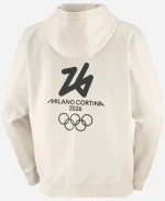 Unisex Milano Cortina 2026 Olympics Salomon Logo Cream Hoodie