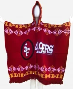Unisex San Francisco 49res Red Hooded Poncho