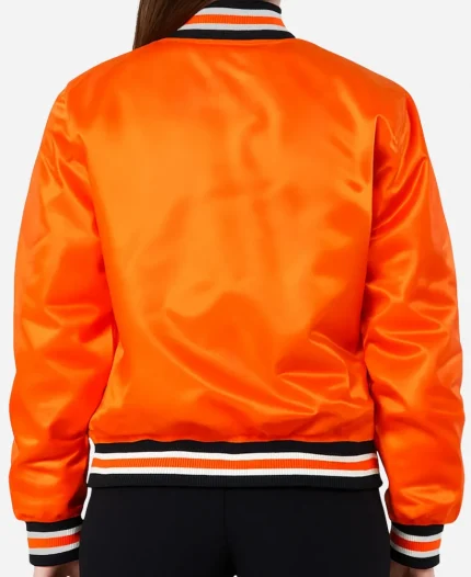 Unisex Syracuse Orange Satin Bomber Jacket - For Sale