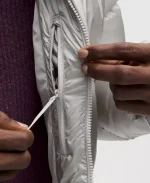 Unisex lululemon Always Down Grey Hooded Puffer Jacket