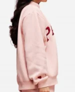Valentine's Pink Varsity Mockneck Sweatshirt