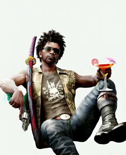 Video Game Dead Island 2 Jacob Studded Camo Vest