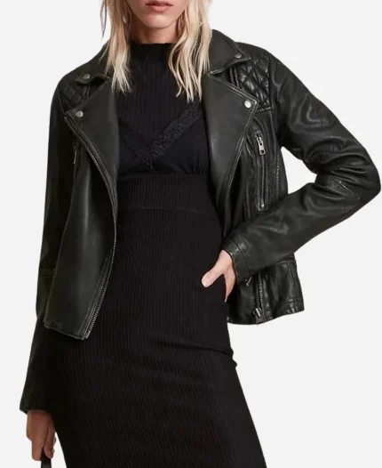 Violet Mazurski TV Series True Blood Season 07 Karolina Wydra Black Quilted Jacket