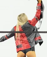 WWE NXT Champ Izzi Dame Biker Jacket - Red & Black