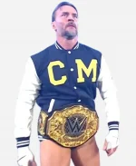 WWE Wrestler CM Punk Steiner Bros University of Michigan Varsity Jacket