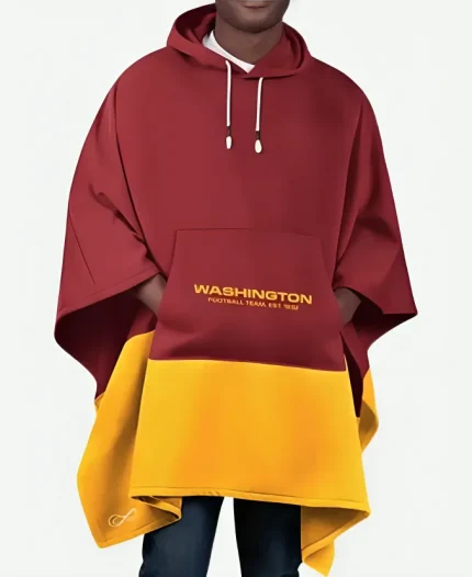 Washington Commanders NFL Color Blocked Poncho