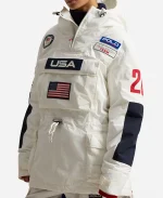 Winter Olympics Team USA 2026 White Anorak Jacket