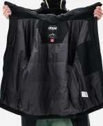 Women Dope Snow Spartan W Black & Faded Green Spike Hooded Jacket