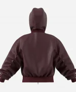 Women's Adidas Originals Red Pleather Hooded Pad Jacket - For Sale