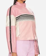 Women's House of Sunny The Racer Pink Jacket