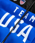 Women's Team USA 2026 Blue Cropped Puffer Jacket