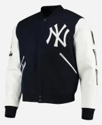 Yankees Navy Blue & White Wool Varsity Jacket